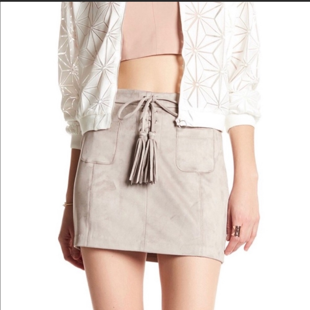Dolce Vita | Faux Suede Skirt With fringe Tassels